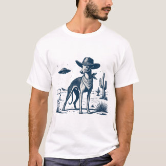 Vintage Whippet Cowboy Öken UFO Retro Western T Shirt