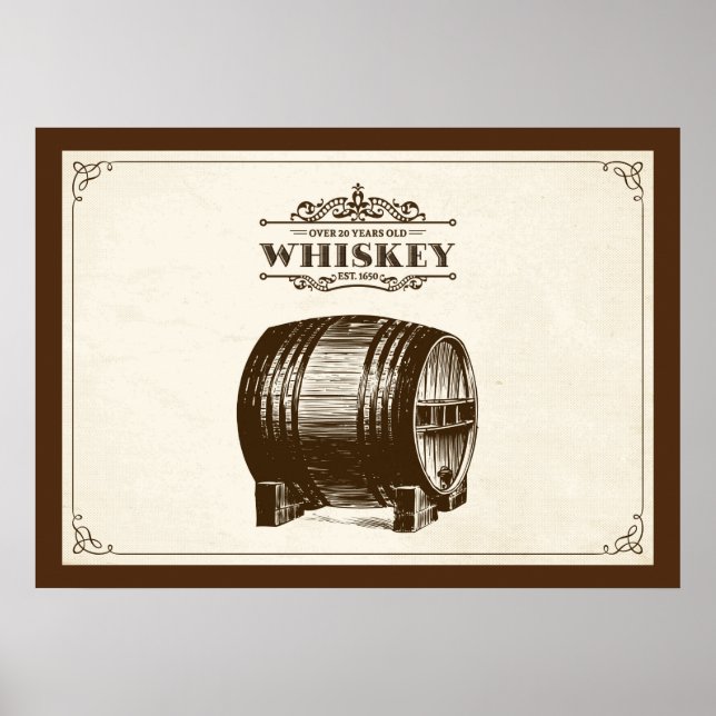 Vintage Whiskey Barrel Poster (Framsidan)