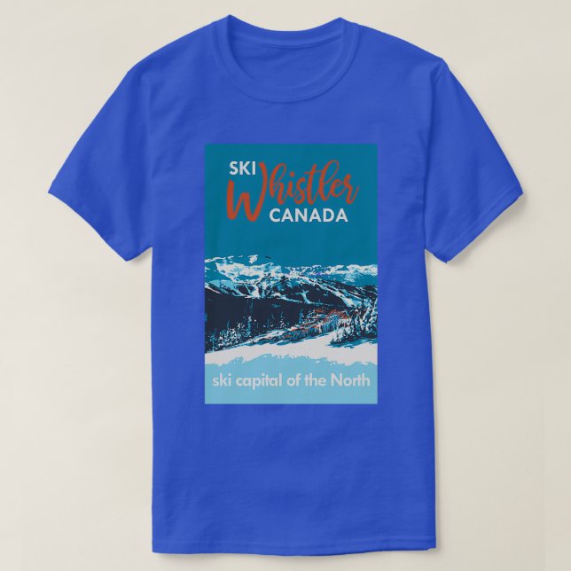 Vintage Whistler Canada Ski T Shirt (Design framsida)