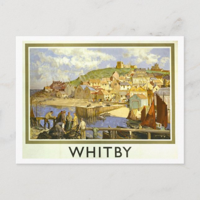 Vintage Whitby-resemål Vykort (Framsida)
