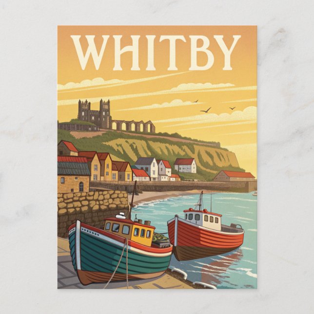 Vintage Whitby Travel Vykort (Framsida)