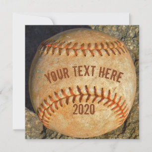 Vintage White Baseball softball