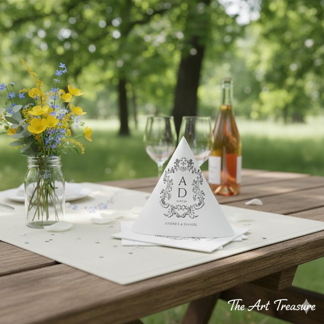 Vintage White Elegant Floral Pappersservett (Skapare uppladdad)