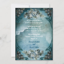 Vintage White Flowers Cloudy Himlar Romantic Bröll