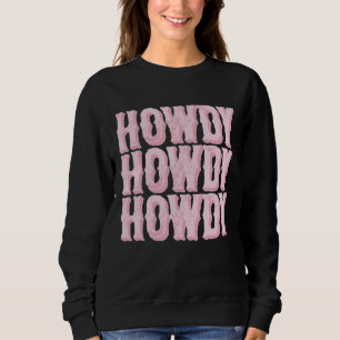 Vintage White Howdy Rodeo Westerna Land södra T Shirt
