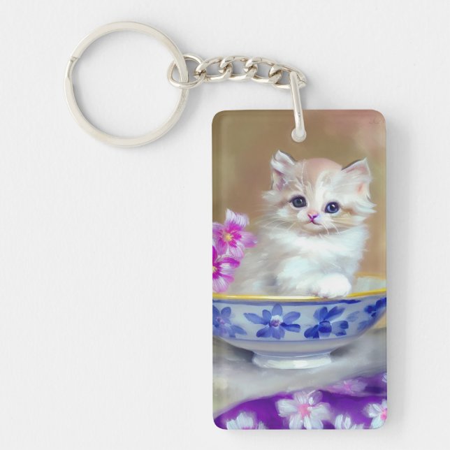 Vintage White Kitten Illustration (Framsidan)