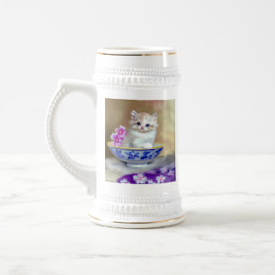 Vintage White Kitten Illustration Sejdel