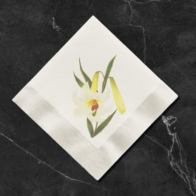 Vintage White Lily Pappersservett (Skapare uppladdad)
