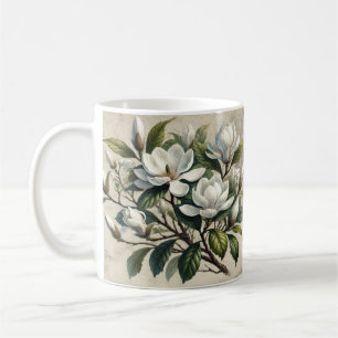 Vintage White Magnolia Botanical Kaffemugg