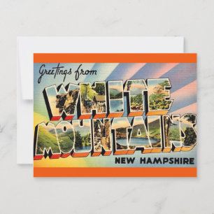 Vintage White Mountains NH Vykort