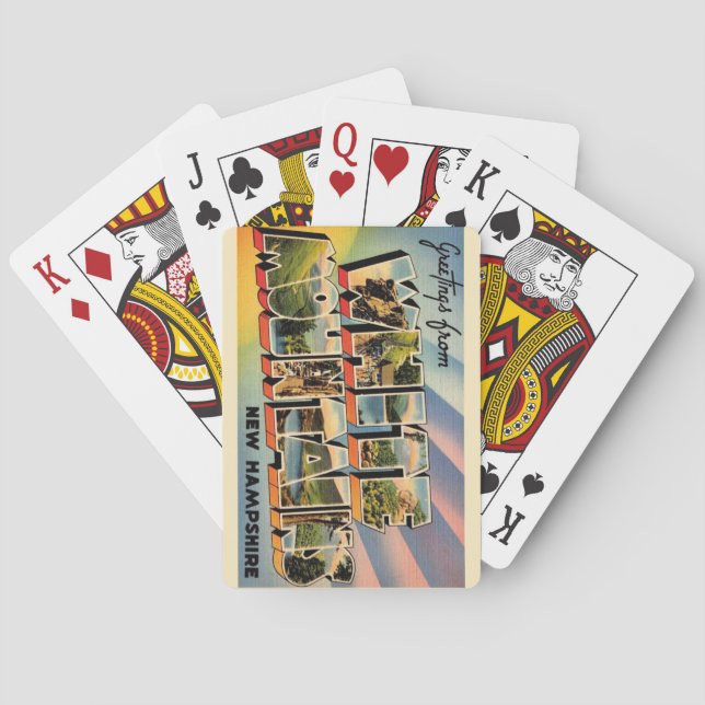 Vintage White Mountains Playing Cards Casinokort (Baksidan)