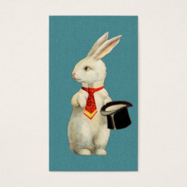 Vintage White Rabbit Visitkort