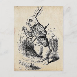 Vintage White Rabbit Vykort