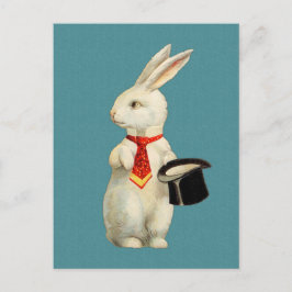 Vintage White Rabbit Vykort