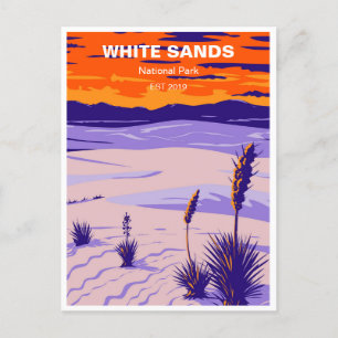 Vintage White Sands nationalpark New mexico Vykort