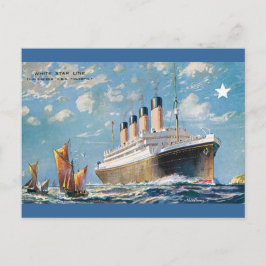 Vintage White Star Olympiska Fartyg Vykort