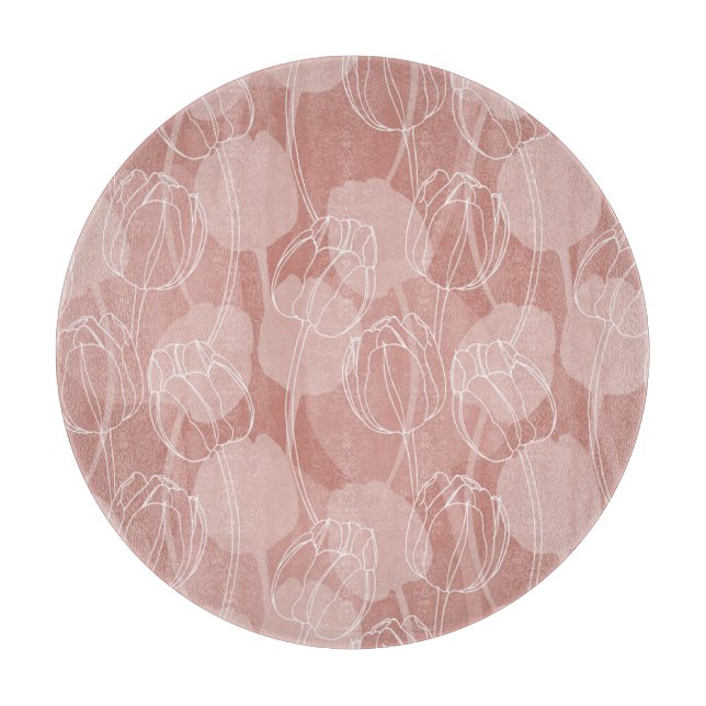 Vintage White Tulips Rosa Background (Framsidan)