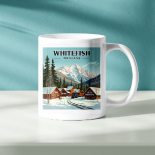 Vintage Whitefish Montana Kaffemugg