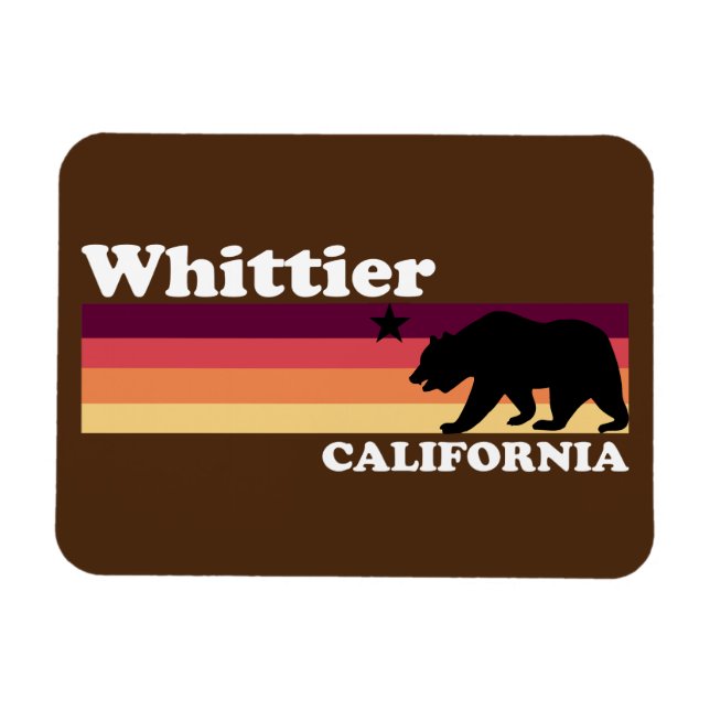 Vintage Whittier California Magnet (Horisontell)