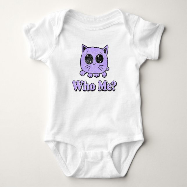 Vintage Who Me Kitty T Shirt (Framsida)