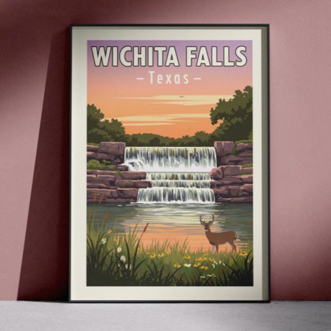 Vintage Wichita Falls Texas Poster (Skapare uppladdad)