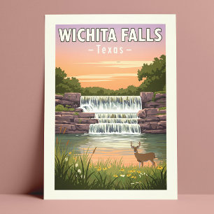 Vintage Wichita Falls Texas Vykort