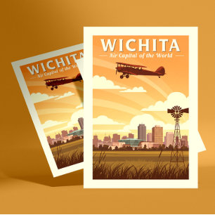 Vintage Wichita Kansas Vykort