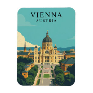Vintage Wien Austria Travel Art Magnet