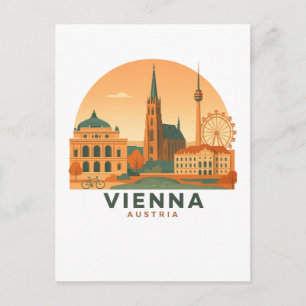 Vintage Wien Österrike Postkort – Retro Researbeta Vykort