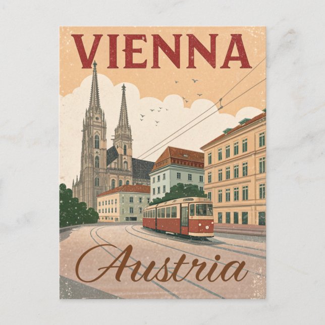 Vintage Wien Resa Vykort (Framsida)