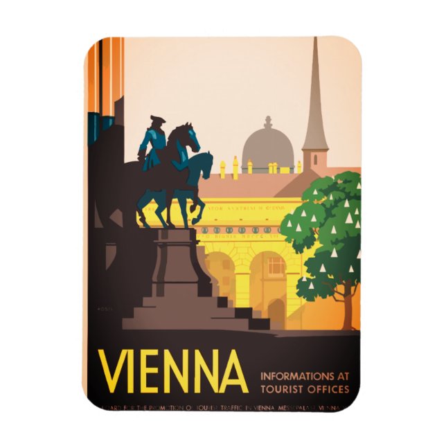 Vintage Wien - resmål och Magnet (Vertikal)