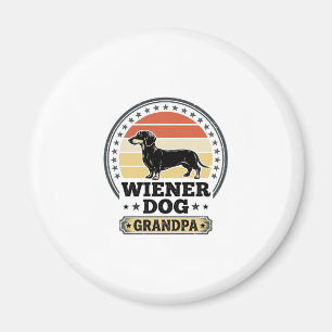 Vintage Wiener Dog Farfar Dachshund T-Shirt Design Magnet