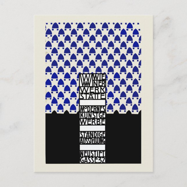 Vintage Wiener Werkstaette-utställningsannons Vykort (Framsida)