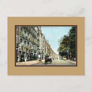 Vintage Wiesbaden Tyskland Wilhelmstrasse Vykort