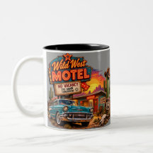 Vintage Wild West Motel Route 66 Kaffe Mugg