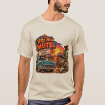 Vintage Wild West Motel Route 66 Klassisk Bil