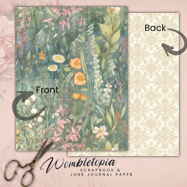 Vintage WildblomGarden Botanical Junk Journal (Skapare uppladdad)