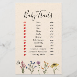 Vintage Wildblommes babyskor Baby Traits