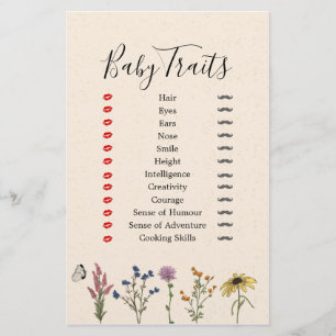Vintage Wildblommes babyskor Baby Traits