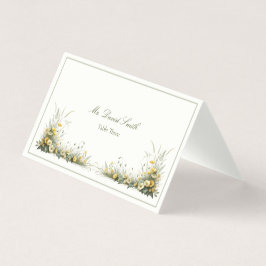 Vintage Wildblommor Anpassningsbar Bordsnummer Täl Kort