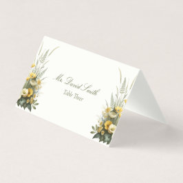 Vintage Wildblommor Bordsnummer Place Cards Kort