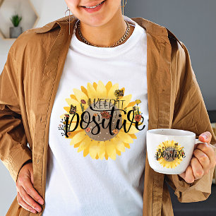 Vintage Wildbloms Behålla Det är positivt för kvin T Shirt