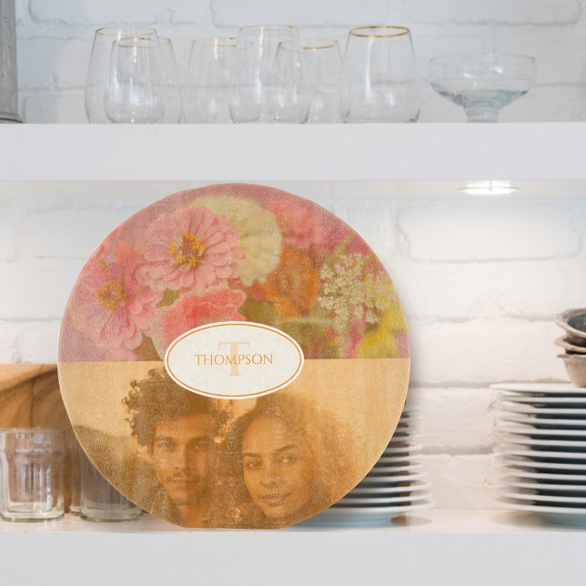 Vintage Wildbloms Rosa Poppy Photo Monogram (Skapare uppladdad)