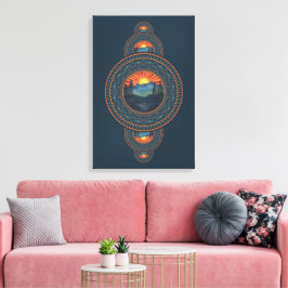 Vintage Wilderness Ornamental Mandala Canvas