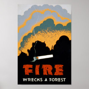 Vintage Wildfire Prevention POSTER
