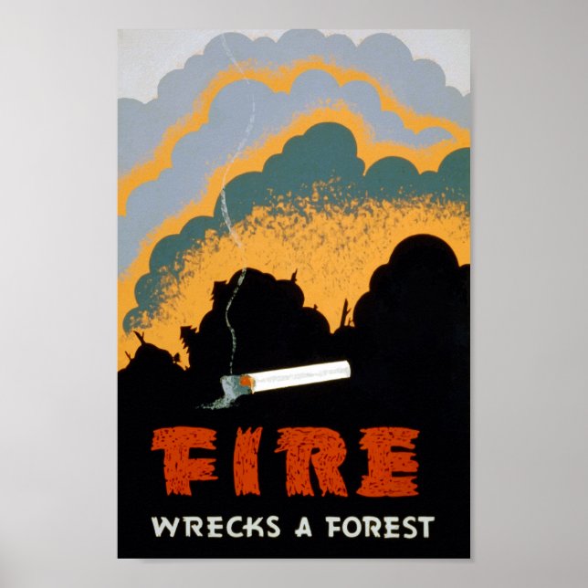 Vintage Wildfire Prevention | POSTER (Framsidan)