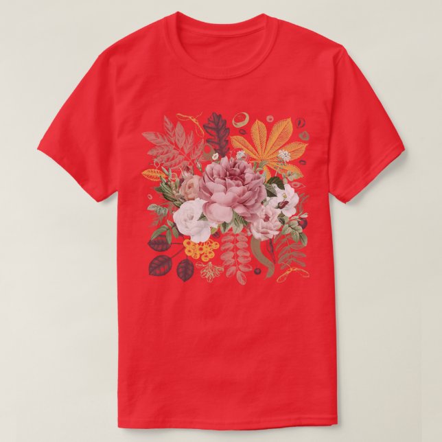 Vintage WildFlower Botanical Flower T Shirt (Design framsida)