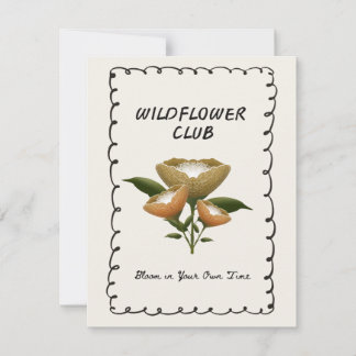 Vintage Wildflower Club Inspirationsblomsterkort