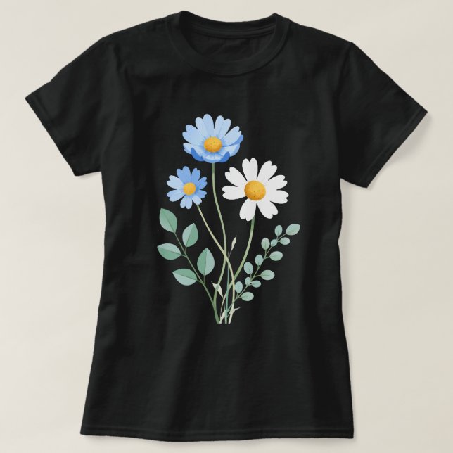 Vintage Wildflower Graphic Tee for Women (Design framsida)
