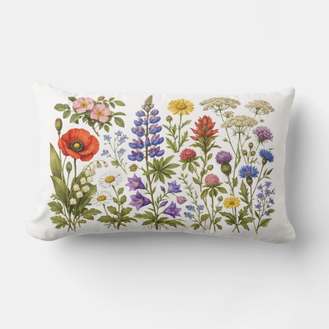 Vintage Wildflowers and Garden Flowers  Lumbarkudde (Framsida)